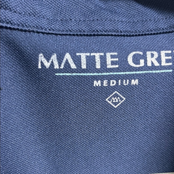 Men's MATTE GREY Blue Polo Shirt!! EUC!!💙 - Picture 3 of 5